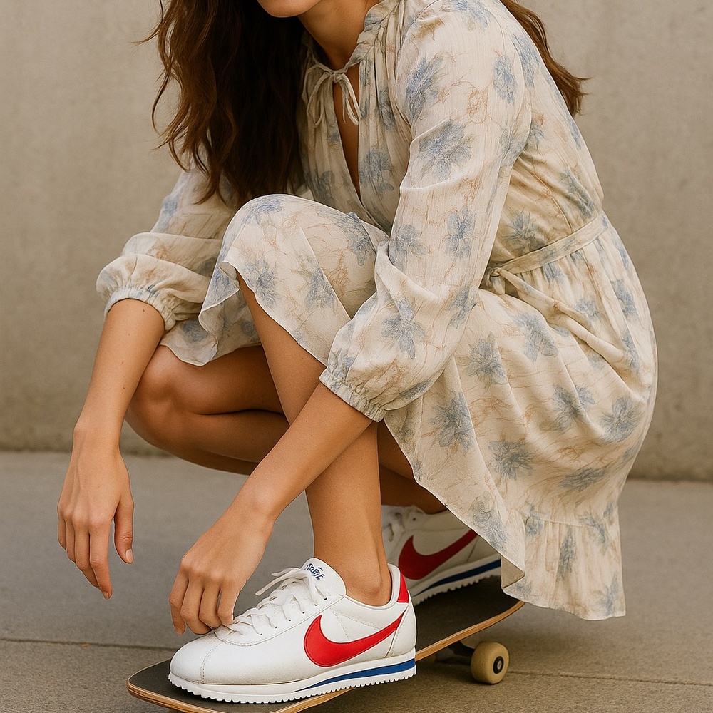 Nike Cortez Classic Leather – White/Red – Women’s 9.5